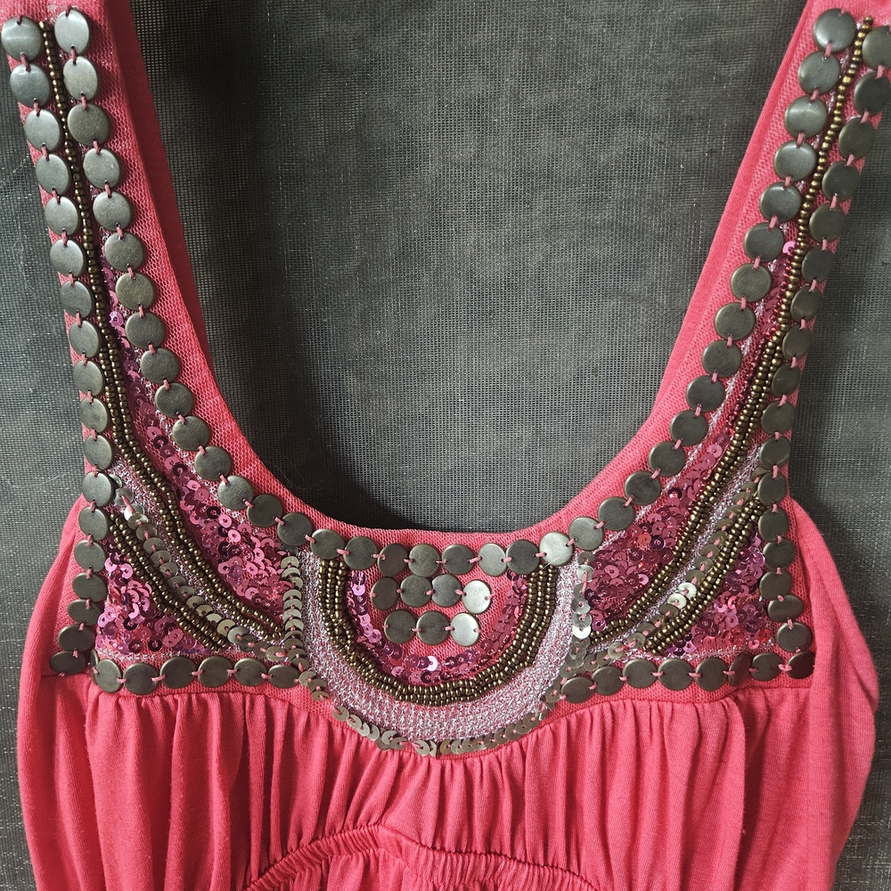 Bailey Blue Pink Sequin Backless Dress